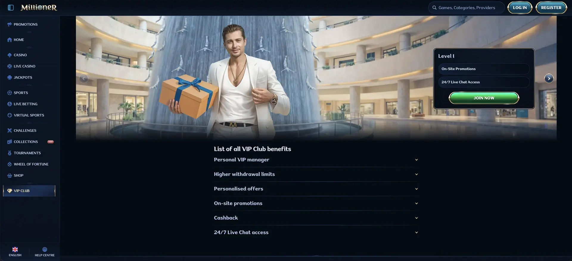 Programme VIP Millioner Club